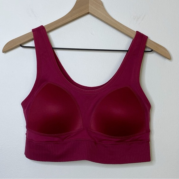 Torrid Curve Raspberry Ribbed Lurex Wire Free Bralette - Picture 6 of 9